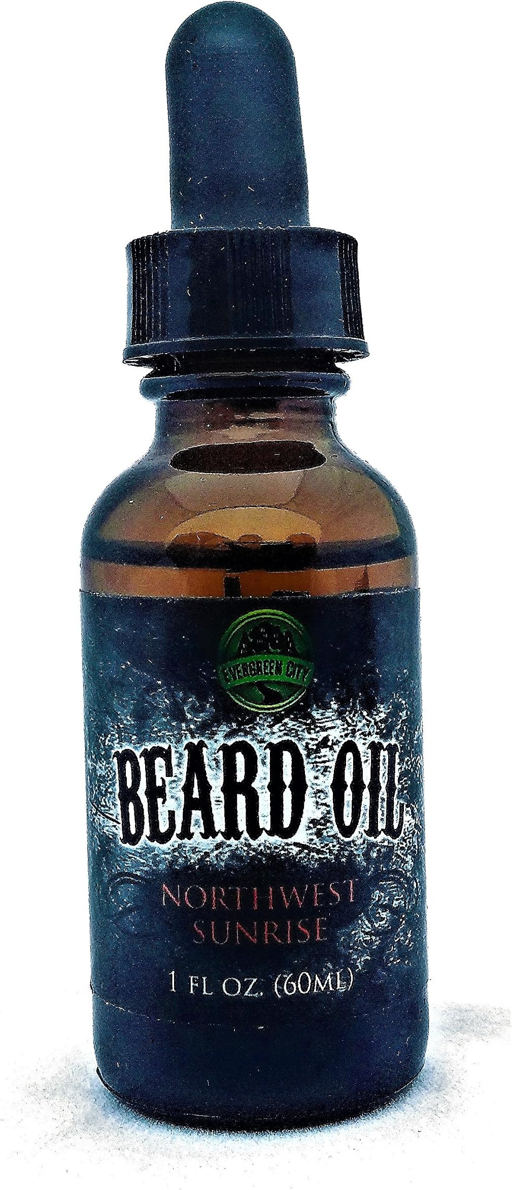 Evergreen City Best Beard Oil For The Care And Grooming Of Your Beard Stimulates Beard & Mustache Growth Grows A Thicker Fuller Beard Repairs Frizzy Beard Eliminates Dry Itchy Skin (Northwest Sunrise)