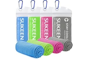 Sukeen Cooling Towels for Neck and Face (40"x12") Soft Breathable Cooling Towels for Hot Weather Workout Gym Yoga Sports Golf