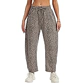Eutten Women Barrel Sweatpants Wide Leg Palazzo Pants Baggy Lounge Sweat Pants Elastic Drawstring Joggers with Pockets