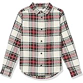 Amazon Essentials boys Flannel Button Down Shirt