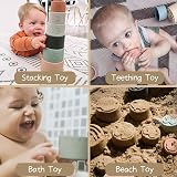 Moonkie 7-Piece Silicone Stacking Cups Baby Teether Toy view 5