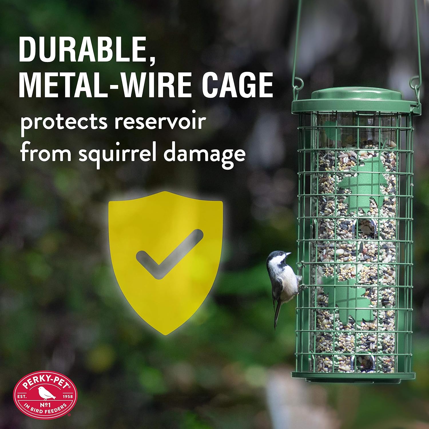 Perky Pet 114G Squirrel Stumper Wild Bird Feeder, Green : Garden & Outdoor