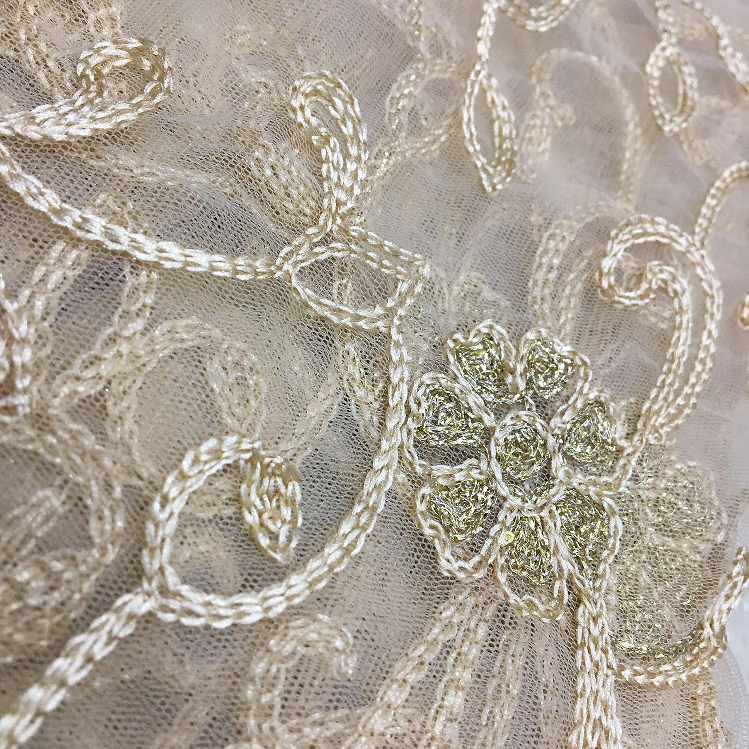 rani saahiba women's net embroidered dupatta