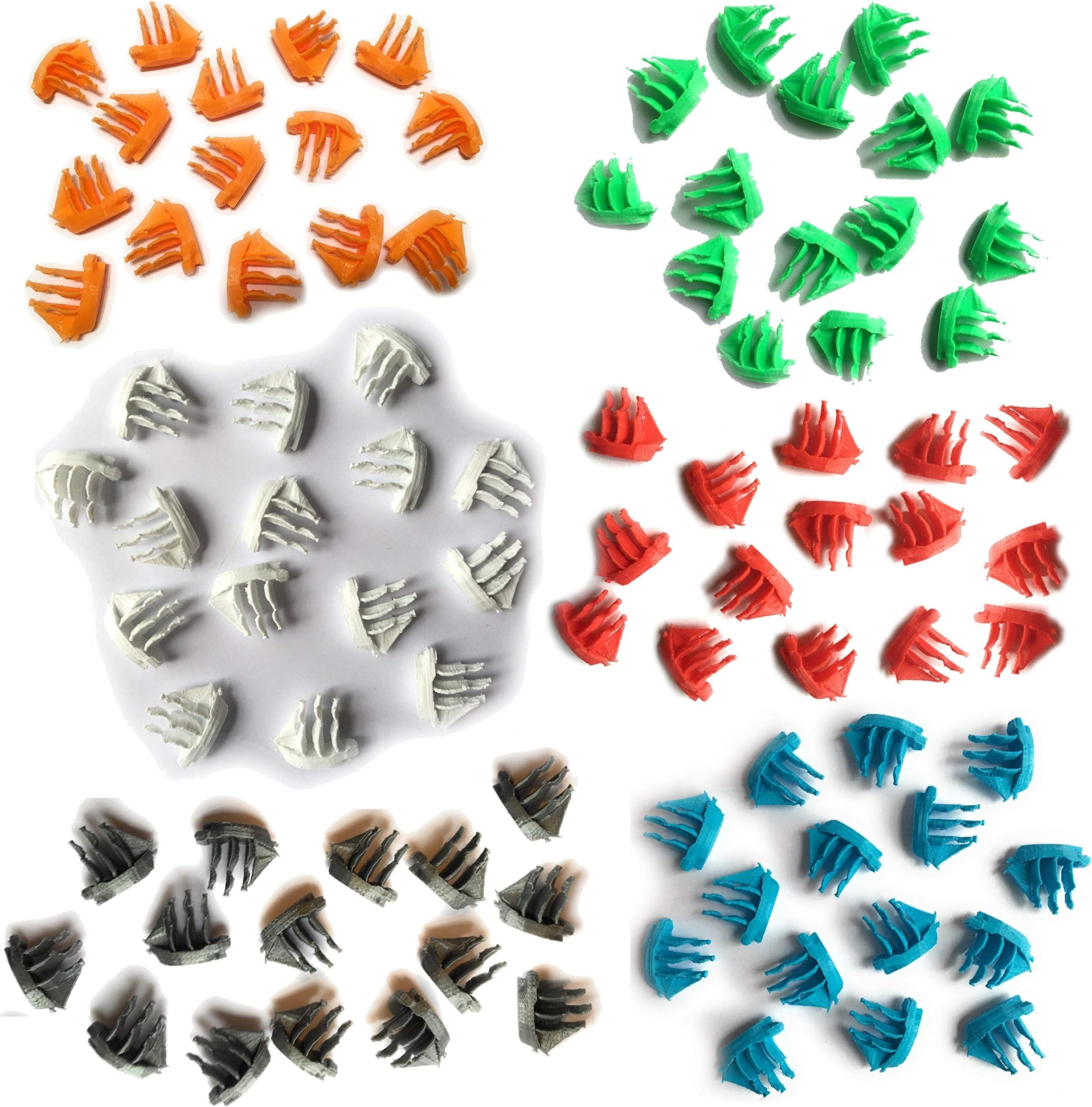 Build3D Replacement Pieces for Settlers of Catan Seafarers Expansion - 90 Replacement Ship Pieces - 6 Empires - Gothic - Viking - Chinese - Roman - Incan - Egyptian - 6 Player Ship Sets