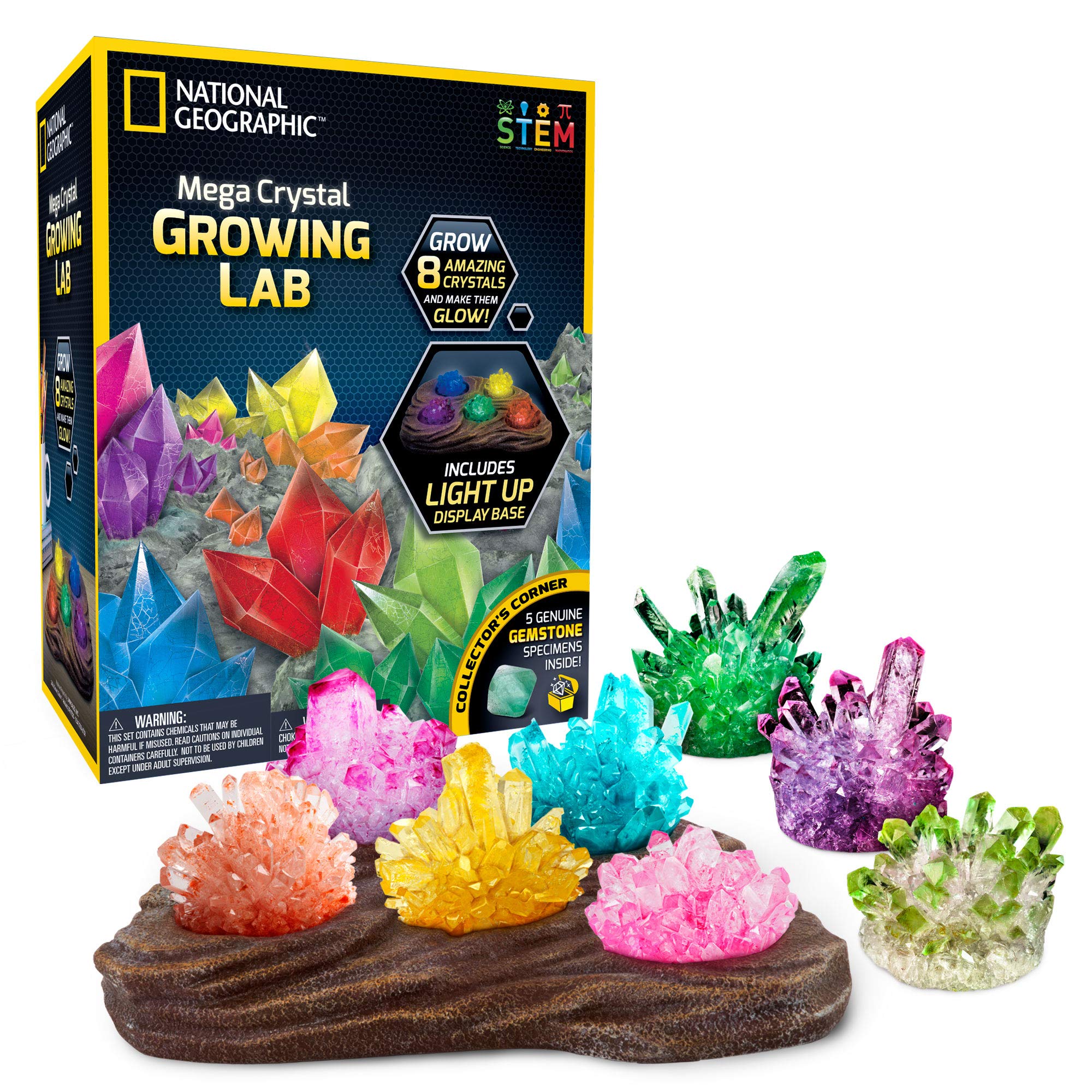 NATIONAL GEOGRAPHIC Mega Crystal Growing Lab 8 Vibrant Colored