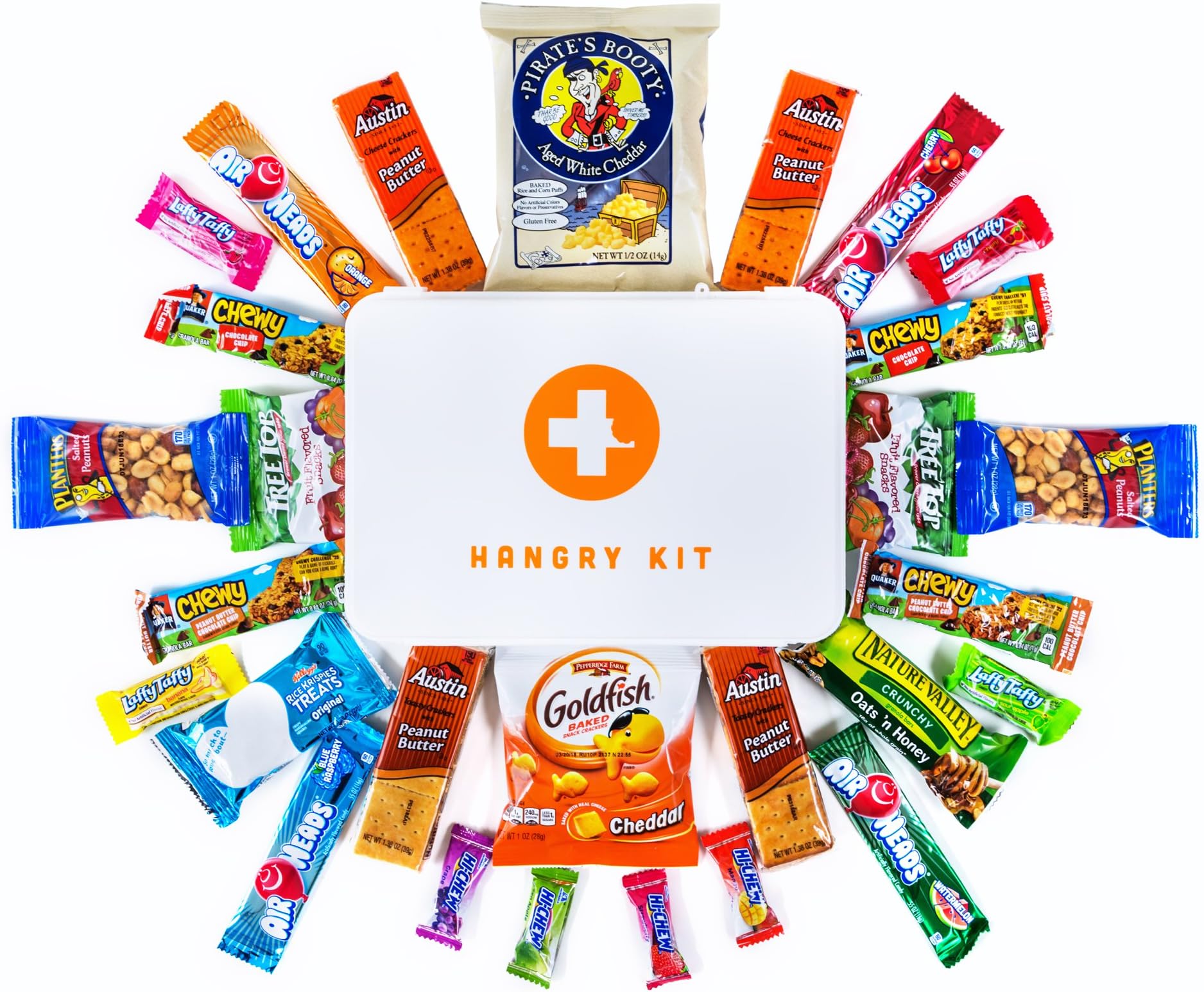 Hard Plastic Emergency Snack Kit, Variety Snacks for College Students (XXL)