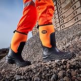 V12 Groundworker Construction Boot Unisex Black Orange 9 UK view 3