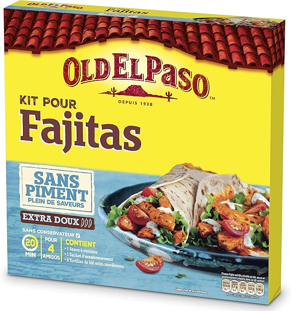 OLD EL PASO Kit pour Fajitas Sans Piment Oldelpaso Amazon.fr Epicerie