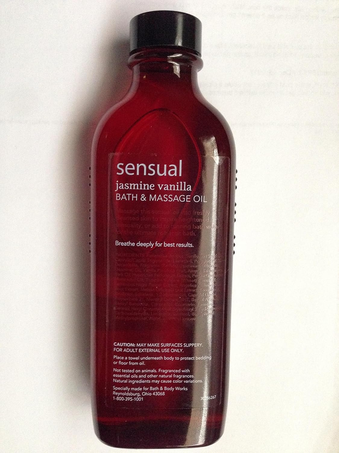 Bath Body Works Aromatherapy Jasmine Vanilla Sensuality Massage Oil 4 Fl Oz 118 Ml