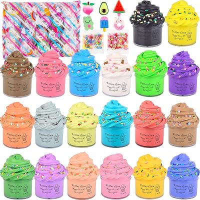 Petyuioyu 20 Pack Butter Slime Mini Slime Party Favors Kids Classroom Prizes