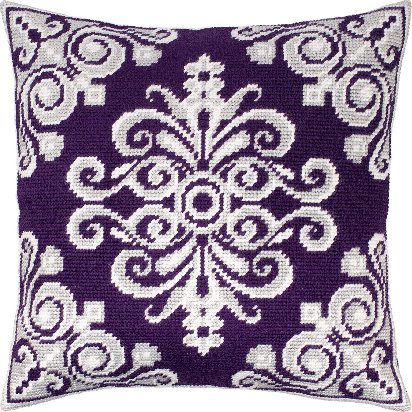 Damascus. Cross Stitch Kit. Throw Pillow 16×16 Inches. Printed Tapestry Canvas, European Quality — image 1