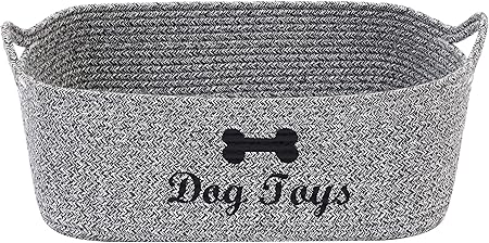 grey dog toy basket