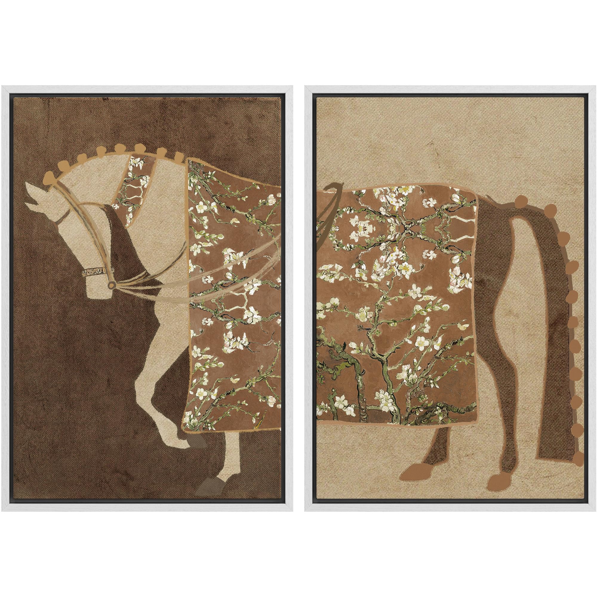 MUDECOR Framed Canvas Print Wall Art Set Vintage