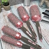 Head Jog 80 Pink 60mm Ceramic Radial Hair Brush Nylon Bristle Blow Dry Styling view 6