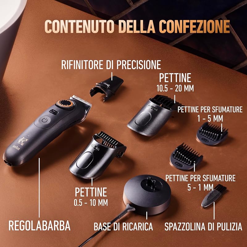 Rasoio Elettrico Barba Pro Max con Accessori