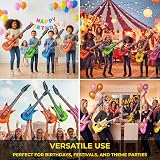 SHATCHI 4 Pcs 90cm Inflatable Guitar Toy Assorted Kids Adults Rockstar Fancy view 8