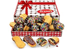 STERN'S BAKERY Italian Cookies Gift Food Box | Christmas Shortbread Cookies [10 Count] | Holiday Food Gift for Mom, Dad, Colleagues & Friends | Kosher, Dairy Free & Nut Free | Stern’s Bakery