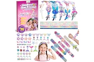 TECJOE DIY Headband Making Kit, Including Headbands & Slap Bracelets, DIY Hair Accessories Set, Arts and Crafts Gifts for Girls, Girl Toys for Age 3–10