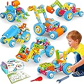 MOONTOY STEM Toys for 3 4 5 6 7 8+ Year Old Boy Birthday Gift, Building Toys for Kid Age 4-8 5-7 6-8 8-12, Preschool Educational Stem Kit Creative Activities for Boys Girls Christmas Idea Gift 118pcs