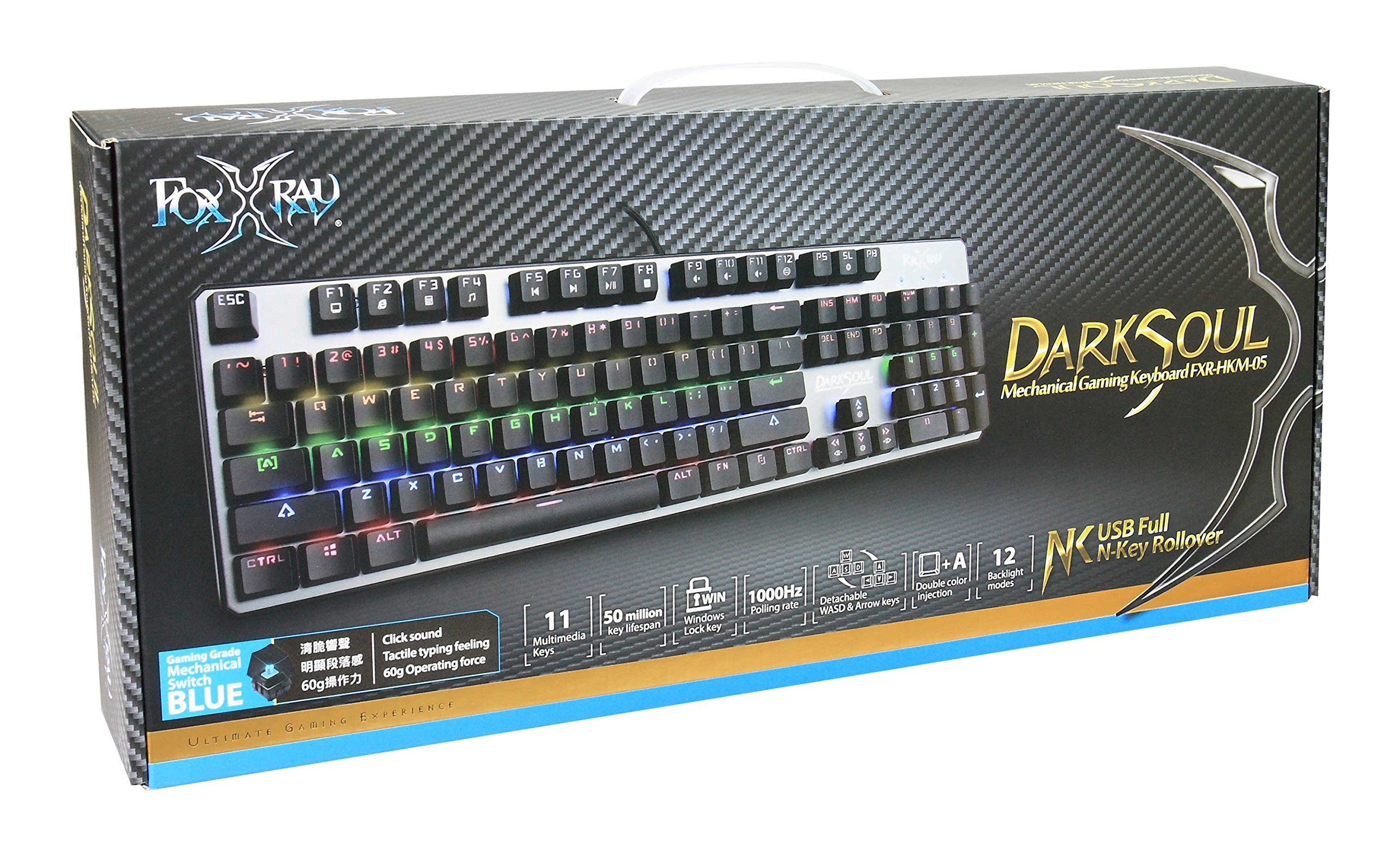 Mua FOXXRAY FXR-HKM-05-BLUE DARKSOUL Mechanical Keyboard, Blue Axis ...