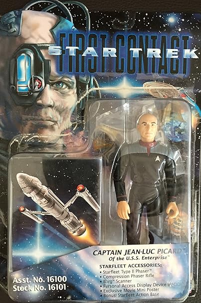 Amazon.com: Star Trek Captain Jean-Luc Picard First Contact Action Figure: Toys & Games