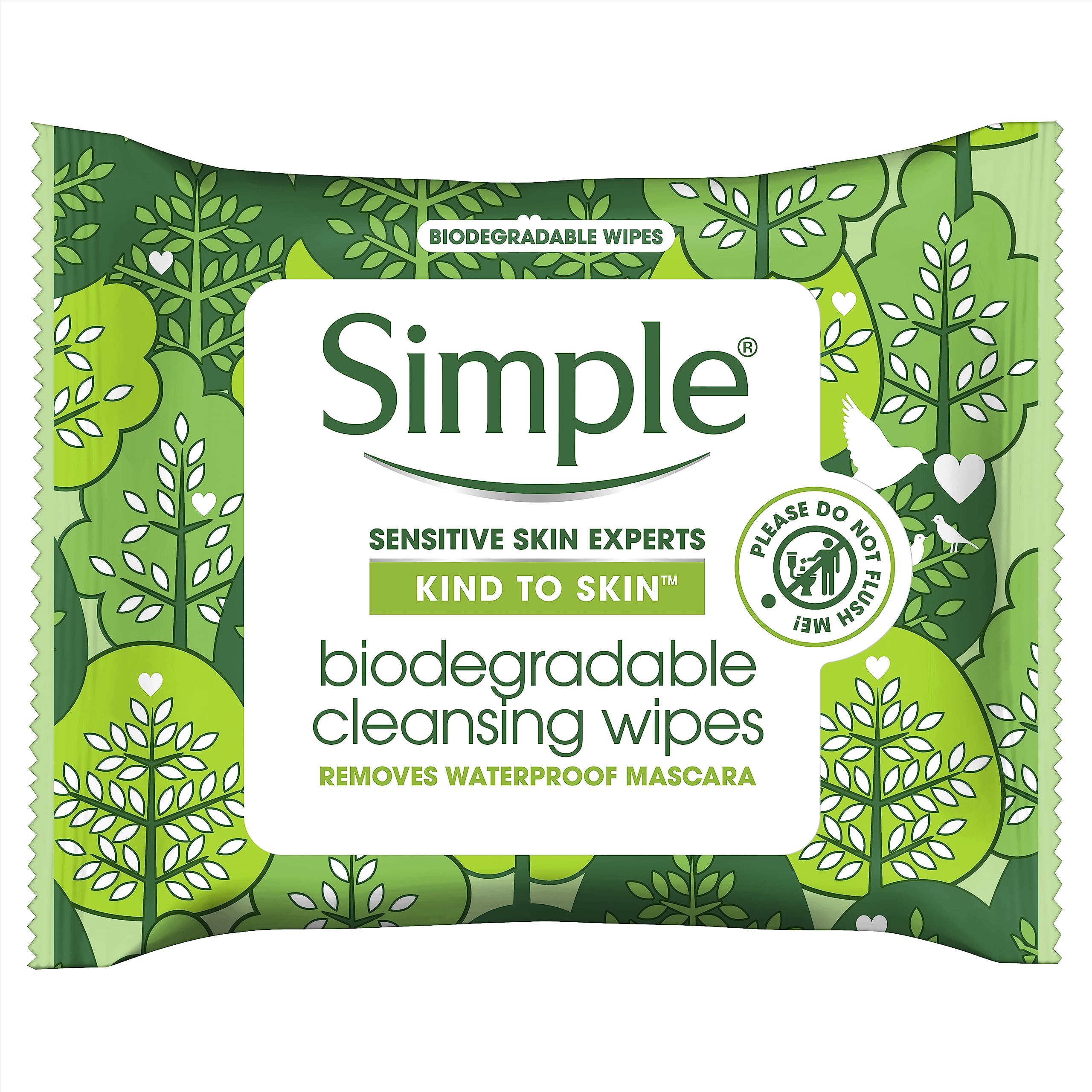 Simple Biodegradable Cleansing Wipes 20 Sheets (Pack of 3)