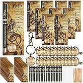 Spakon 90 Pcs Music Appreciation Gifts Bulk Inspirational Musical Pens Keychains and Bookmarks for Music Lovers Students Teachers Musicians Band Choir Party Supplies