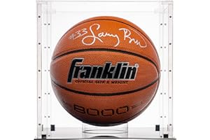 Franklin Sports Display Case – Memorabilia – UV Protected – Sport Collectibles - Baseball - Batting Gloves - Basketball - Soccer Ball - Football