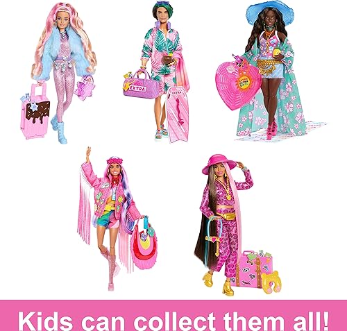 Barbie Extra Fly Doll with Beach-Themed Travel Clothes