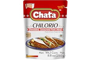 Chata Pork Chilorio Pouch | Shredded, Seasoned Pork Meat | Ready-to-Eat | No Preservatives | 8.8 Ounce (Pack of 3)