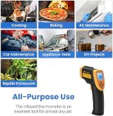 Etekcity Lasergrip 800 Non-Contact Infrared Thermometer -50°C to 750°C Yellow view 6