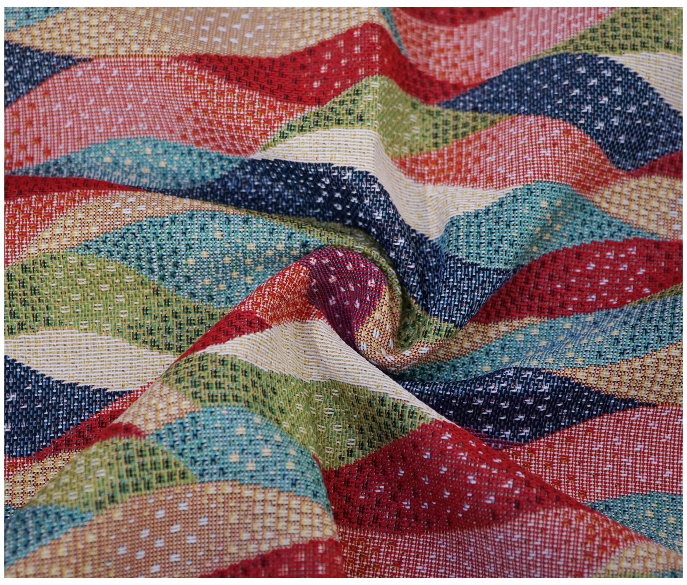 Luxury Tapestry Woven Curtain Upholstery Fabric Sofa Cushion Durable Material (300 x 140cm, Energy)