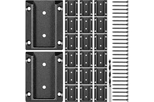 Epcee 20pcs ADC-12 Aluminum Deck Railing Bracket, Deck Railing Connectors for 2"x4" (Actually 1.5"x3.5") Wooden Deck Railing Post to Handrail Connection (Black)