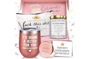 YORKTEND Birthday Gifts for Women Best Friends,Friendship Gifts for Women Her BFF Female Friends Bestie Sister Gift Basket from Sister Lavender Scented Candles 12oz Tumbler