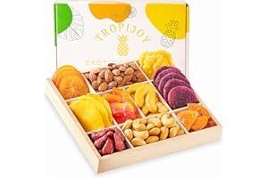TROPIJOY Christmas Gift Baskets for Families—10 Tropical Flavor Christmas Fruit Basket Gift | Dried Fruit Gift Basket| Christmas Fruit Baskets for Delivery, Holiday Gift Baskets for Adults Christmas Food Gifts