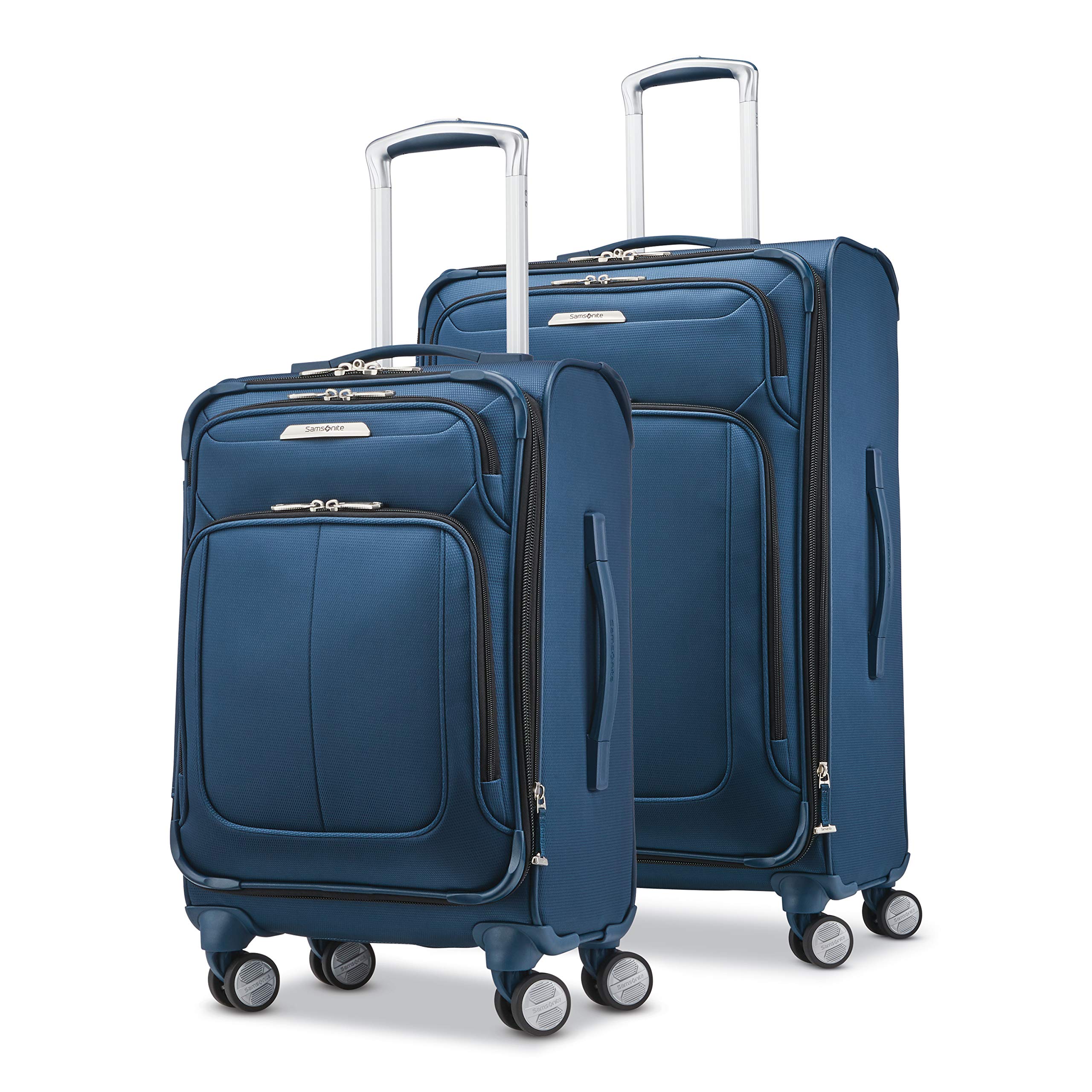 Samsonite Solyte DLX Softside Equipaje expandible con ruedas giratorias, azul mediterráneo, juego de 2 piezas (20/25)