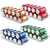 Utopia Kitchen Soda Can Organizer and Dispenser for Refrigerator/Pantry - Durable Can Storage Organizer Fridge & Kitchen Organization - (Clear, Set of 4)