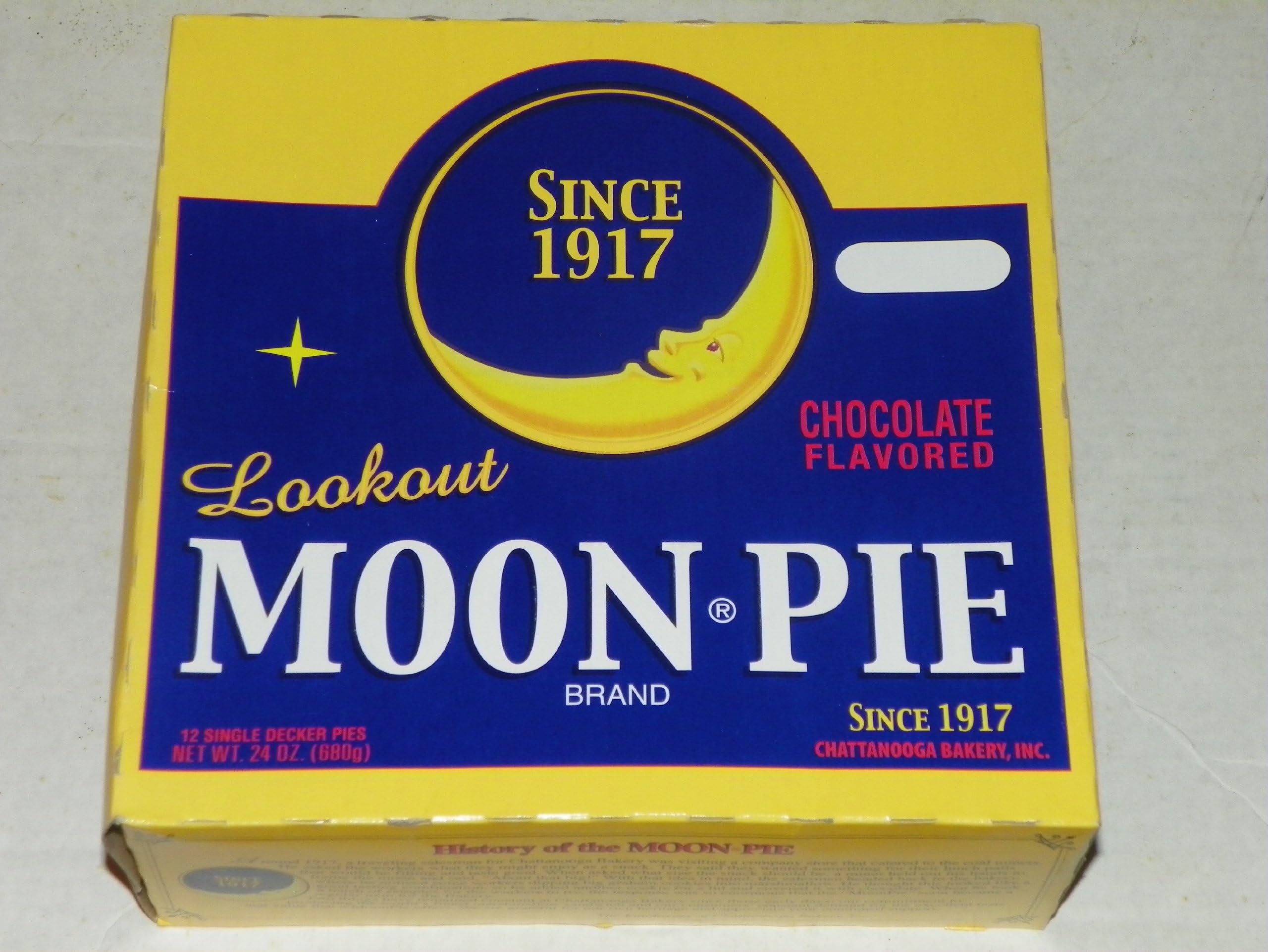 Moon Pie The original marshmallow sandwich Chocolate Large Box of 12