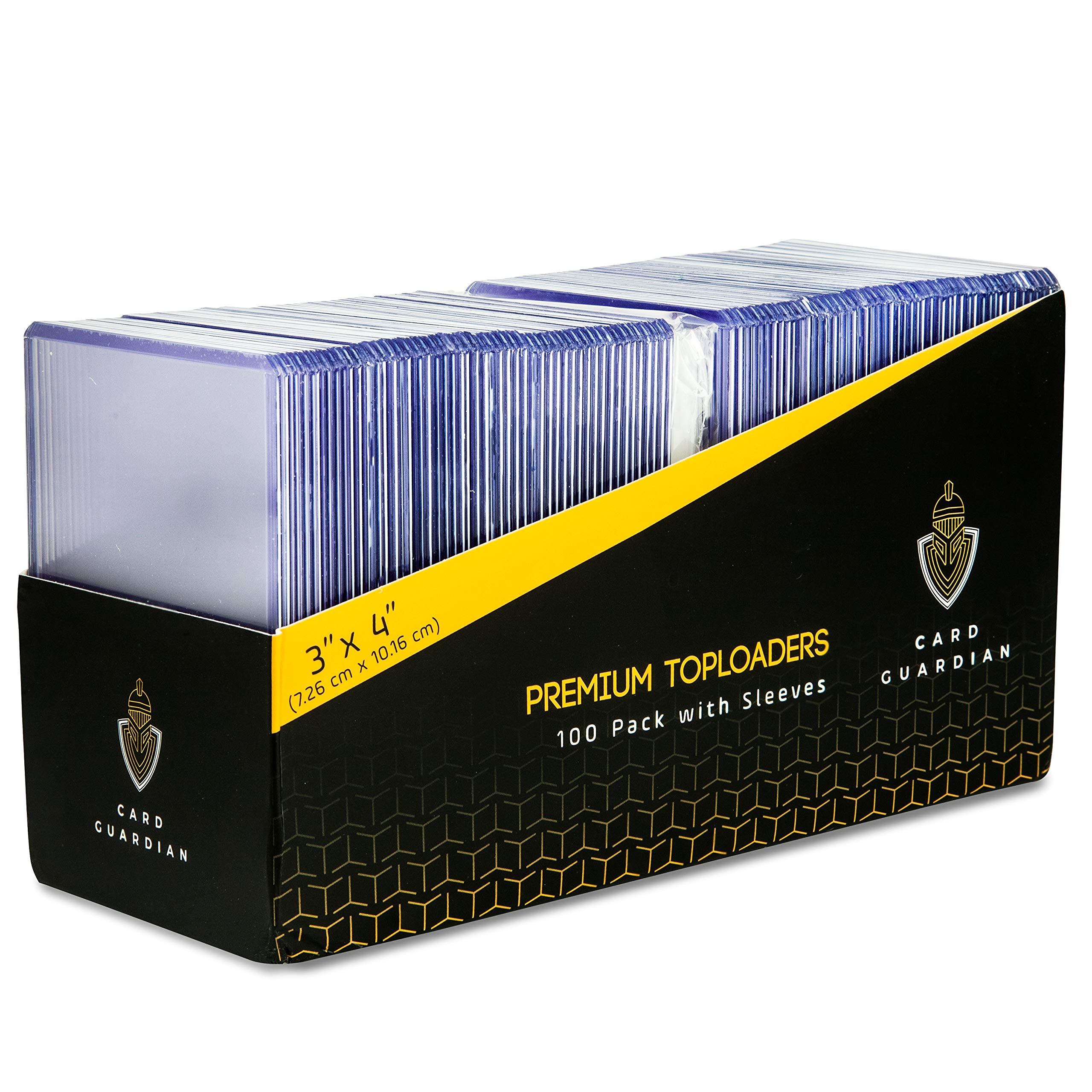 Card Guardian - 100 Toploaders with Sleeves for Trading Card Games TCG