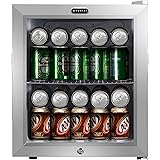 Whynter BR-062WS, 62 Can Capacity Stainless Steel Beverage Refrigerator with Lock, White