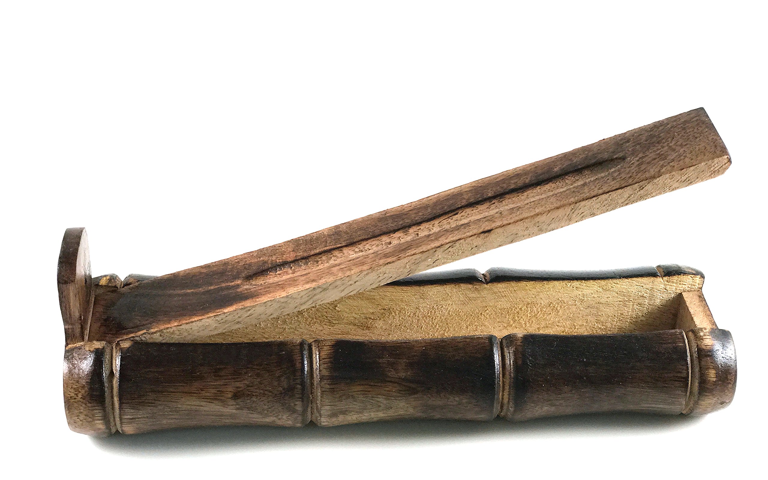 Bamboo Shape Incense Burner. Handmade Large Incense Holder With Storage