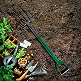 Srendi 2 Pieces Carbon Steel Garden Tool Set Fork and Spade Heavy Duty view 6