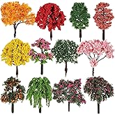 IMIKEYA 12 Pcs Model Trees: Miniature Trees Miniature Trees Models Fake Tree for DIY Craft Building Models Ornaments Landscape Train Accessories Landscape Scenery Train Scenery Natural Green