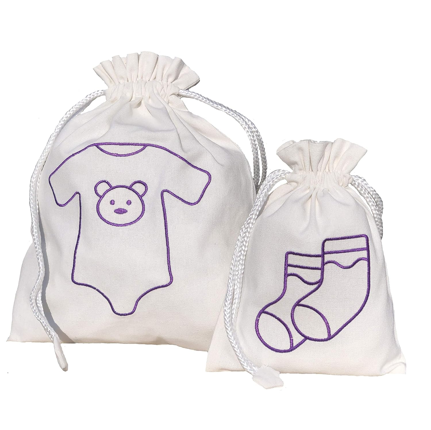MorVin Pack of 2 Baby Gift Bags – Pink Design Present Bags for New Parents, Welcome Baby Parties and More – Reusable Birthday Present Bag Set for Birthdays – Eco-Friendly Present Bags : Baby