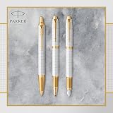 Parker IM Rollerball Pen Premium Pearl Lacquer Gold Trim Fine Point Gift Box view 7