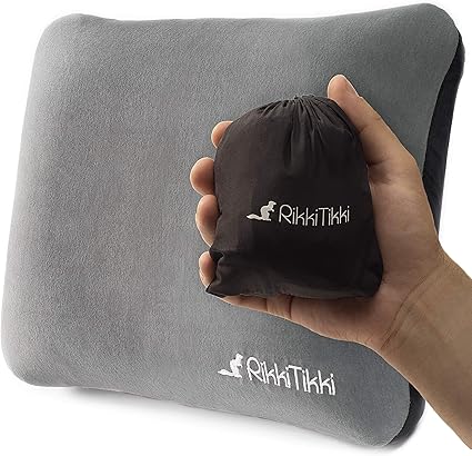 Amazon Com Rikkitikki Inflatable Travel Pillow Camping Outdoor Backpacking Pillow Portable Blow Up Ultralight Air Pillow Inflating Comfortable Compact Lightweight Compressible Pillow For Women Men Sports Outdoors