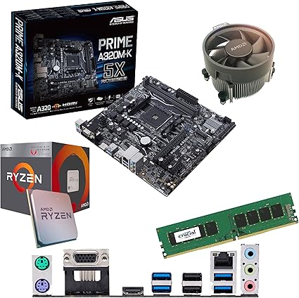 Amazon Components4all Amd Ryzen 3 20g 3 5ghz ターボ3 7ghz クアッドコアcpu Asus Prime A3m Kマザーボード 4gb 2133mhz Crucial Ddr4 Ramビルド済みバンドル Components4all デスクトップ 通販