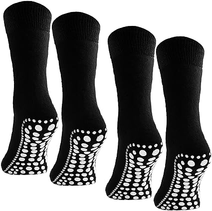 Brubaker 4 Paar ABS Home Socks Unisex - Anti Rutsch Sohle