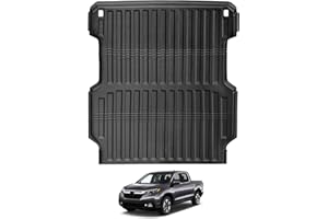 XPORTION Truck Bed Mat for 2017-2024 Honda Ridgeline 5.3FT All Weather Protection Truck Bed Cargo Mat Accessories TPE Heavy Duty Pickup Bed Liner