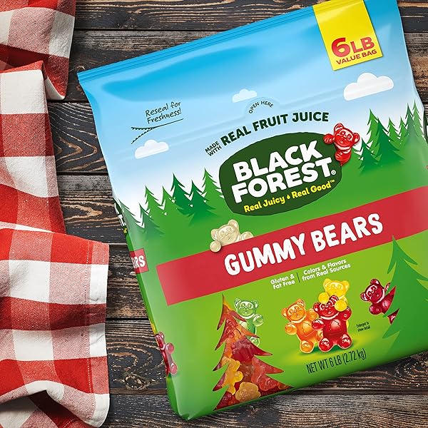 BLACK FOREST GUMMY BEARS CANDY, 6 POUND BULK BAG